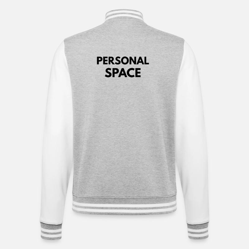 Personal Space Minimal Quote Design - Veste Teddy - gris chiné / blanc