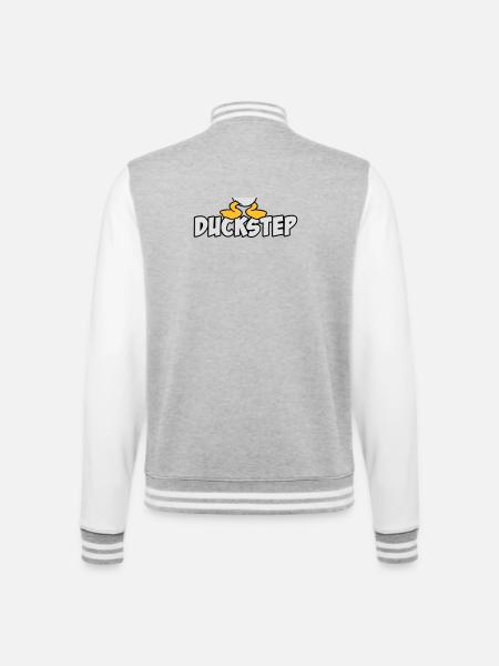 Duckstep (Dubstep) - Veste Teddy - gris chiné / blanc