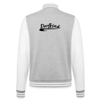 village kind village town love land dorfi sticker - College Sweat Jacket - heather grey/white - Back - Marisol (170cm)