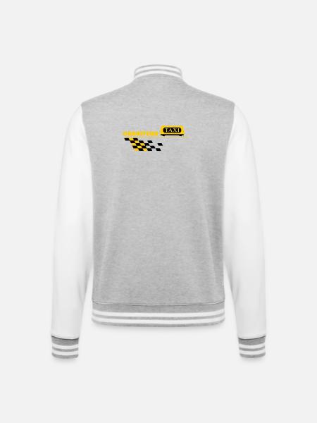 Taxi driver - College Sweat Jacket - heather grey/white