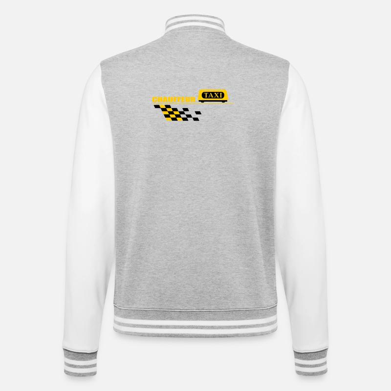Chauffeur de taxi - Veste Teddy - gris chiné / blanc