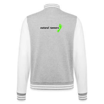 barfuß natural runners 2023 1-zeilig landscape - College-Sweatjacke - Grau meliert/Weiß - Hinten - Marisol (170cm)