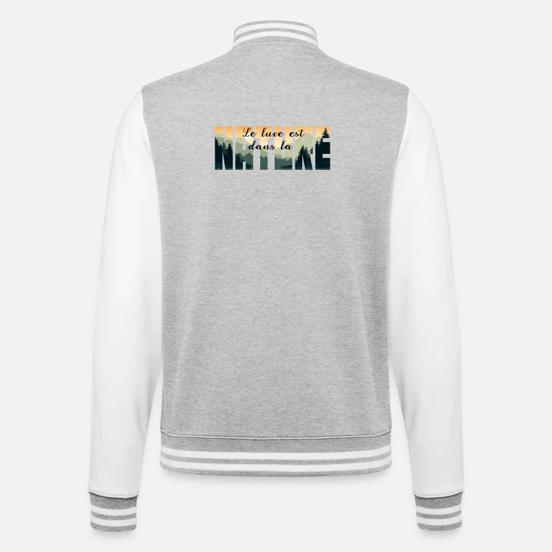 Le luxe est dans la NATURE - Veste Teddy - gris chiné / blanc