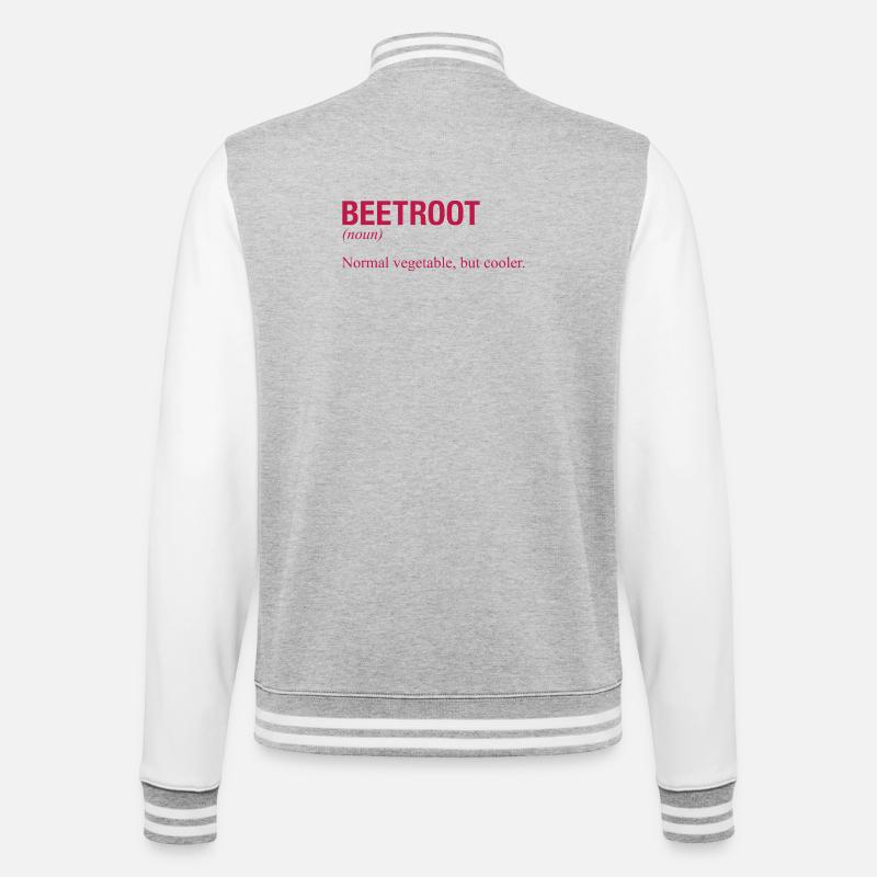 BEETROOT Rote Bete - College Sweat Jacket - heather grey/white