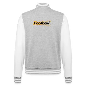 Soccer - College Sweat Jacket - heather grey/white - Back - Marisol (170cm)