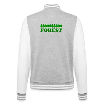 Forest - College Sweat Jacket - heather grey/white - Back - Marisol (170cm)