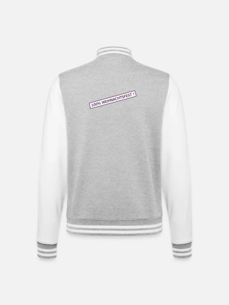 Noël à 100 % - Veste Teddy - gris chiné / blanc