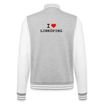 I love Linköping - Ich liebe Linköping - College Sweat Jacket - heather grey/white - Back - Marisol (170cm)