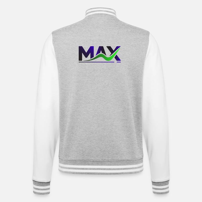 MAX Wave Gradient Logo Tee - College-Sweatjacke - Grau meliert/Weiß