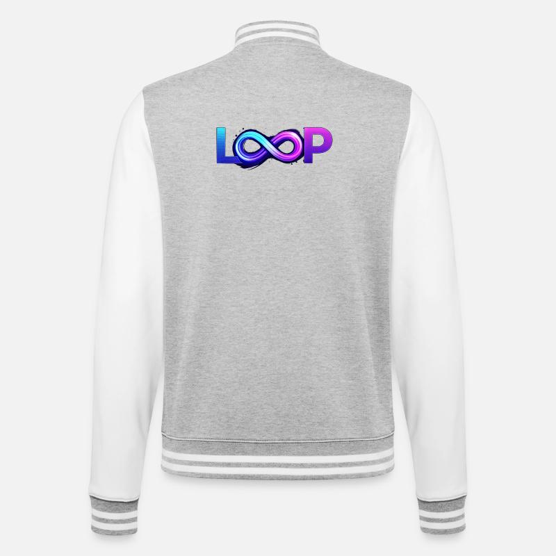 Neon Loop Infinity - College Sweat Jacket - heather grey/white