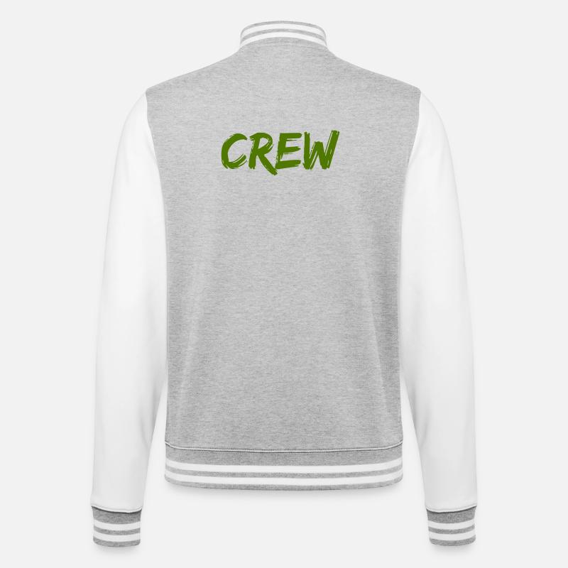 Crew - College Sweat Jacket - heather grey/white