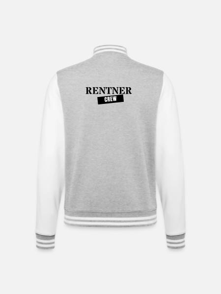 Retired Crew - Retirement Gift Team - College Sweat Jacket - heather grey/white
