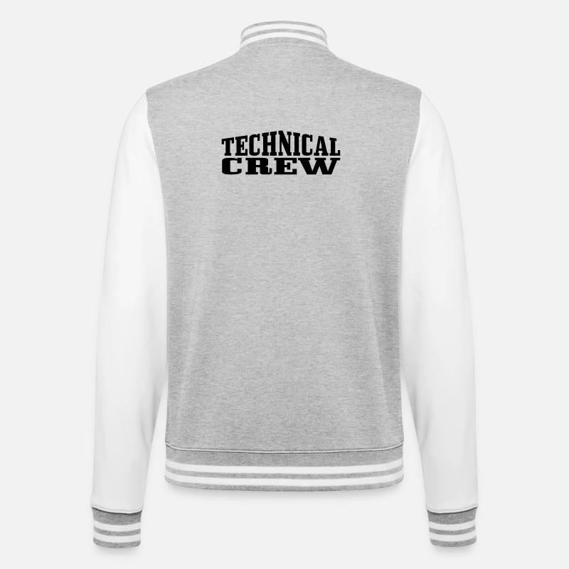 Technical Crew 1 - College-Sweatjacke - Grau meliert/Weiß