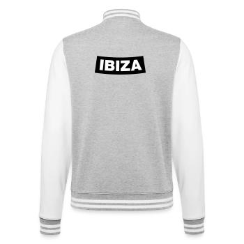 IBIZA Chapter Element (JGA MC-Rocker-Design) - College-Sweatjacke - Grau meliert/Weiß - Hinten - Marisol (170cm)