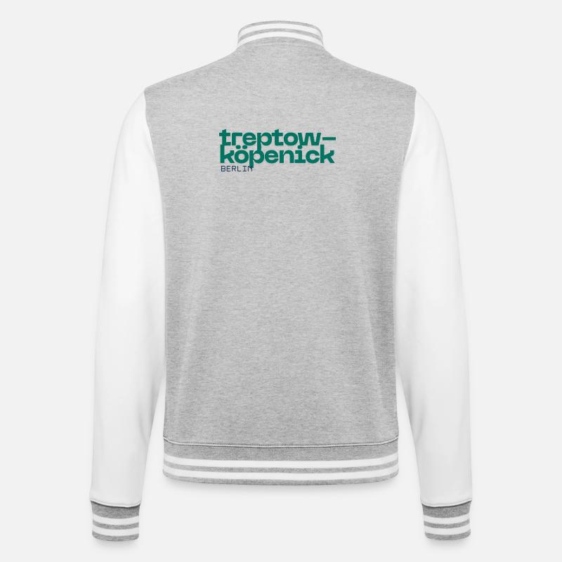 Treptow Köpenick Berlin - Beautiful simple design - College Sweat Jacket - heather grey/white