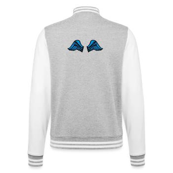 wings - College-Sweatjacke - Grau meliert/Weiß - Hinten - Marisol (170cm)