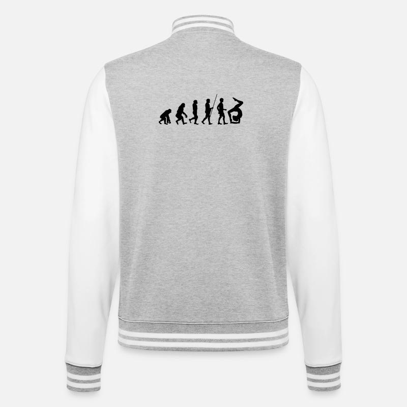 Gymnaste Turner Evolution le gymnaste - Veste Teddy - gris chiné / blanc