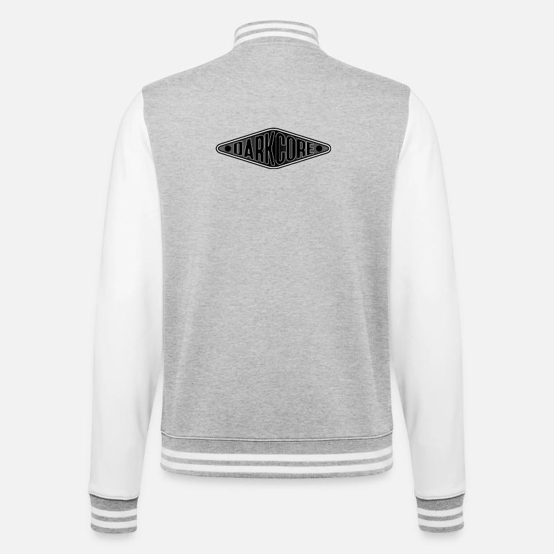 Darkcore Shield-Logo - College-Sweatjacke - Grau meliert/Weiß