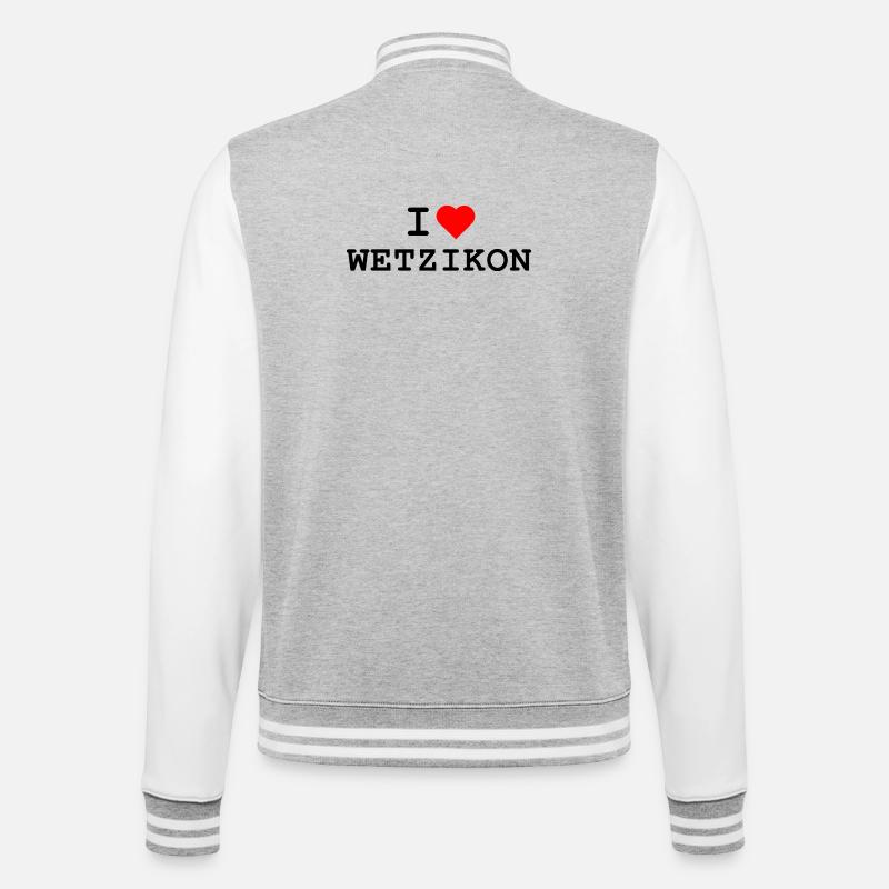J’adore Wetzikon - Ich liebe Wetzikon - Veste Teddy - gris chiné / blanc