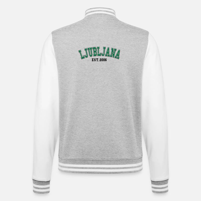 Ljubljana Est. 2006 - College Sweat Jacket - heather grey/white