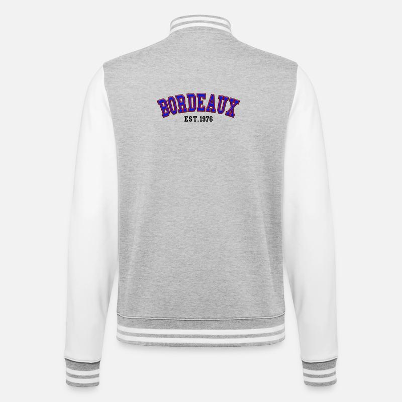 Bordeaux Est. 1976 - College Sweat Jacket - heather grey/white