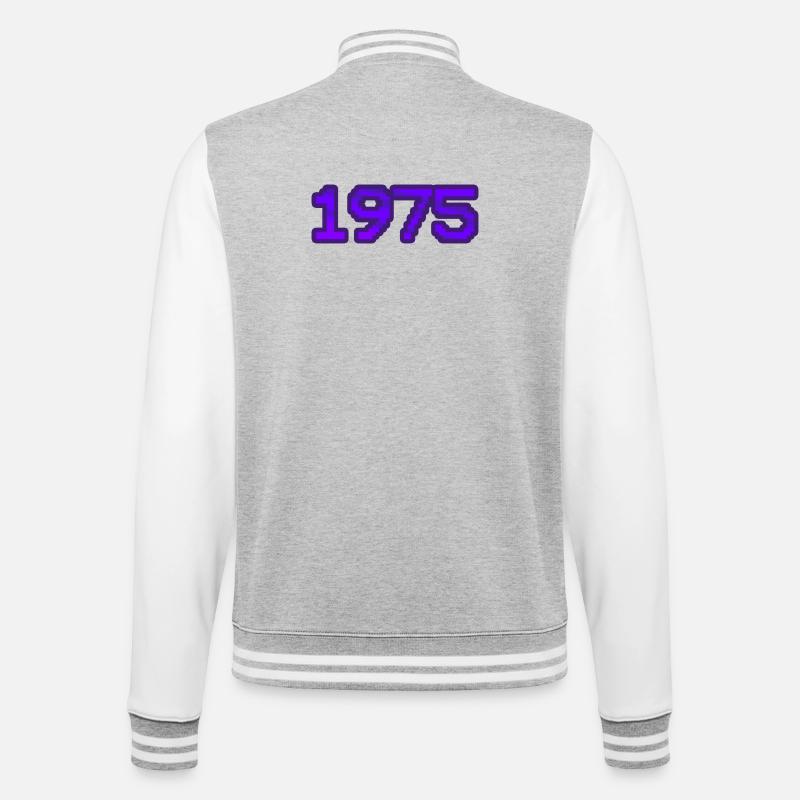 Nerd 1975 - Veste Teddy - gris chiné / blanc