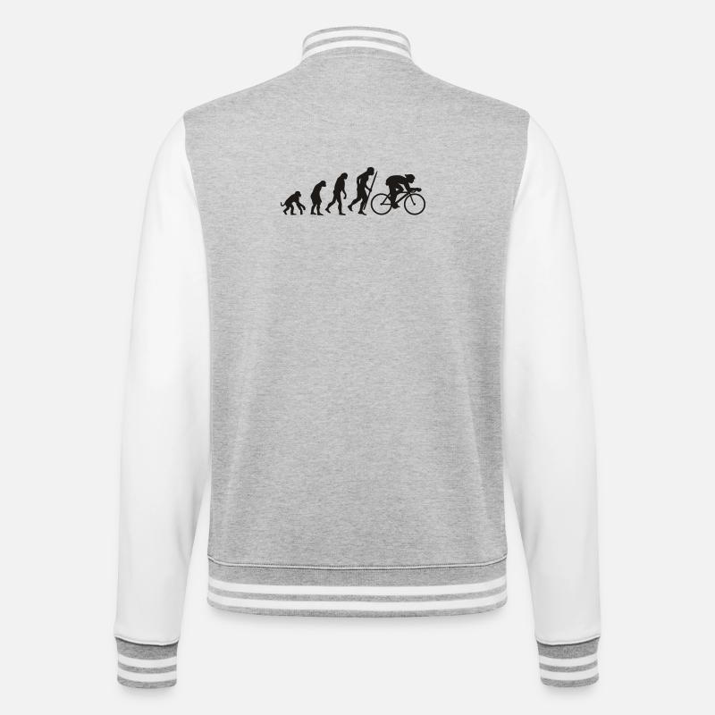 Evolution du cyclisme - Veste Teddy - gris chiné / blanc