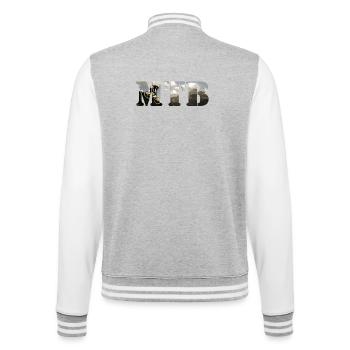 mtb - College Sweat Jacket - heather grey/white - Back - Marisol (170cm)