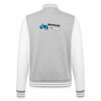 Beuteltier - Anästhesie Fun Cartoon - College-Sweatjacke - Grau meliert/Weiß - Hinten - Marisol (170cm)