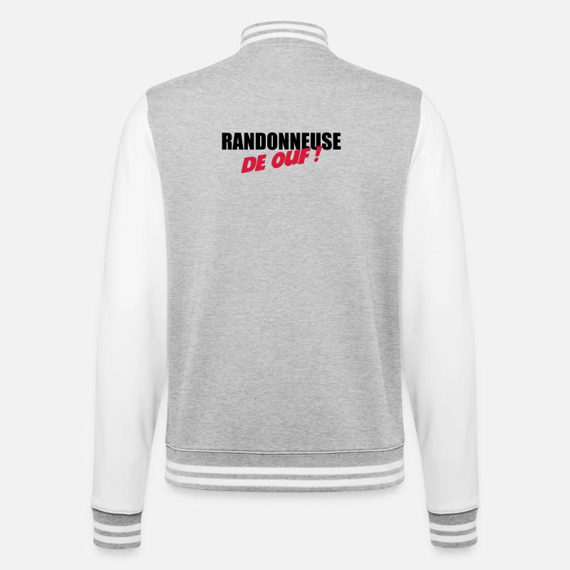 Randonneuse de ouf ! - Veste Teddy - gris chiné / blanc