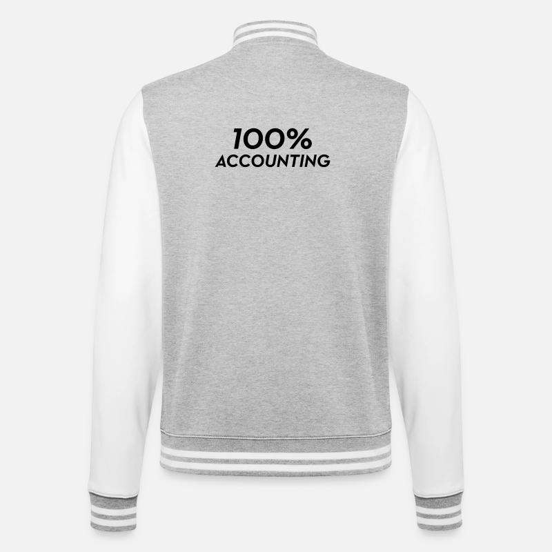 Accountant / Accounting / Comptable / Comptabilité - College Sweat Jacket - heather grey/white