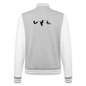Wakeboarder Wakeboard en action - Veste Teddy - gris chiné / blanc - Dos - Marisol (170cm)