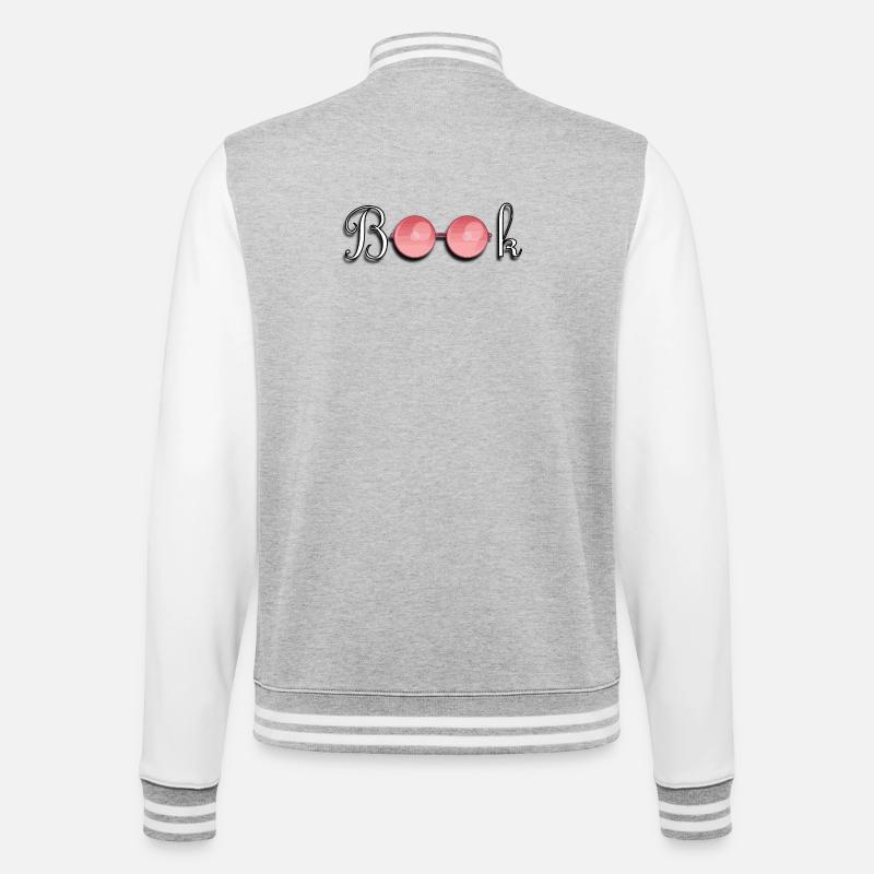 book - College Sweat Jacket - heather grey/white