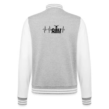Equisthenics Heartbeat Pulse Training Handstand - Veste Teddy - gris chiné / blanc - Dos - Marisol (170cm)