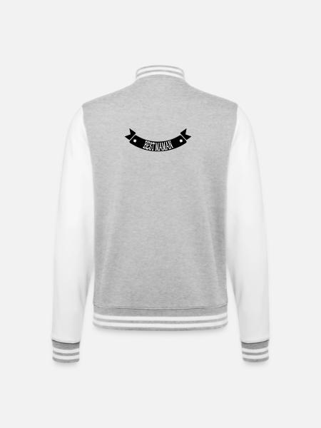 Best Mom - Mother's Day - College Sweat Jacket - heather grey/white