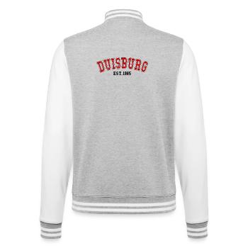 Duisburg Est. 1985 - College Sweat Jacket - heather grey/white - Back - Marisol (170cm)