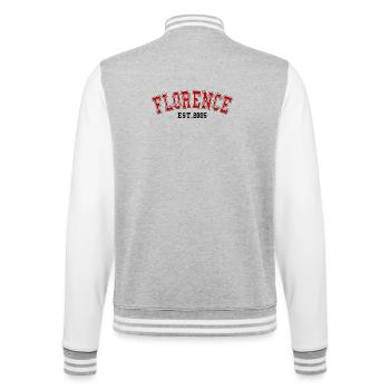Florence Est. 2005 - Veste Teddy - gris chiné / blanc - Dos - Marisol (170cm)