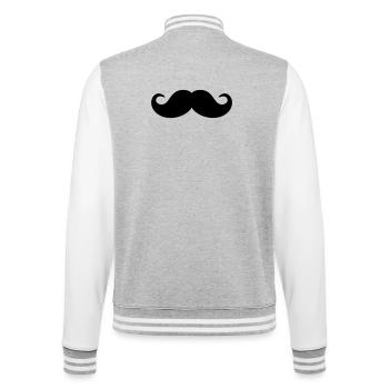 moustache - Veste Teddy - gris chiné / blanc - Dos - Marisol (170cm)