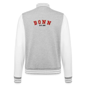 Bonn Fondé en 1985 - Veste Teddy - gris chiné / blanc - Dos - Marisol (170cm)