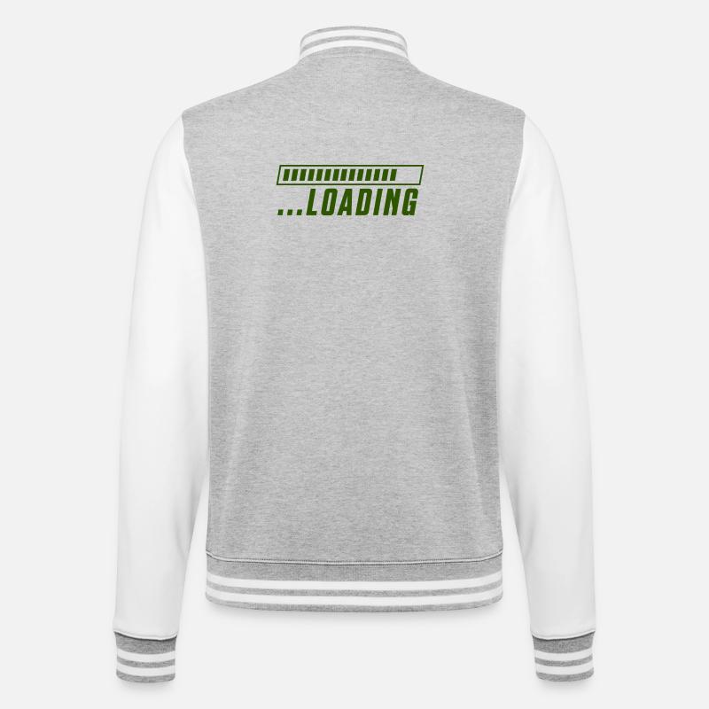 Loading - College Sweat Jacket - heather grey/white