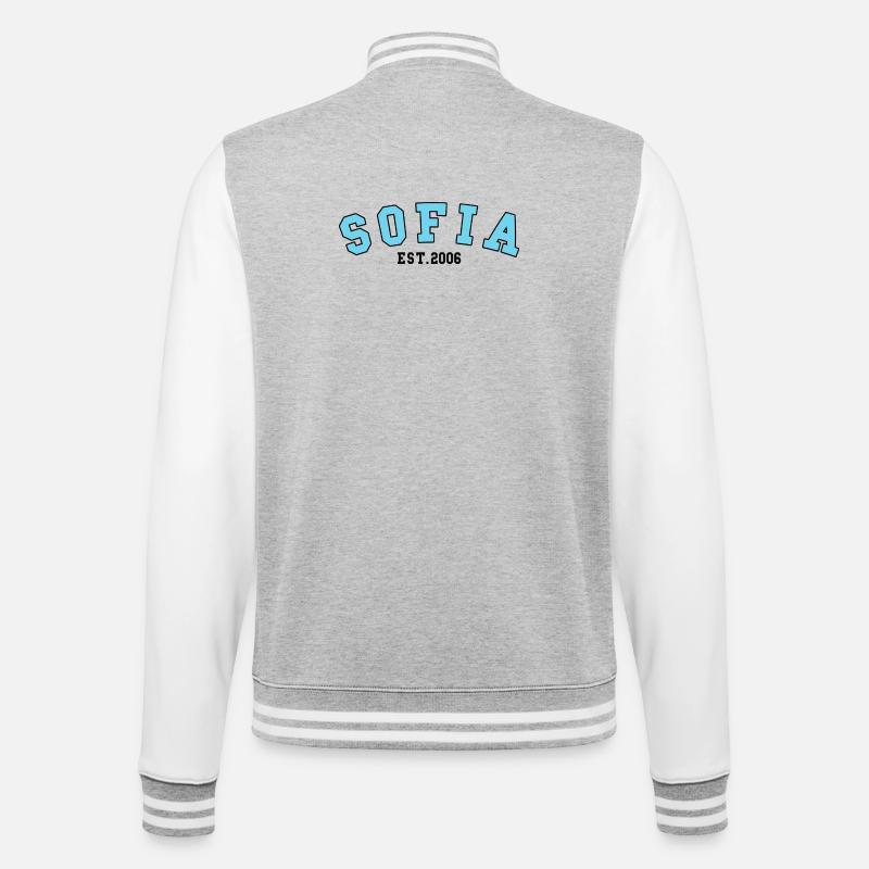 Sofia Est. 2006 - College Sweat Jacket - heather grey/white