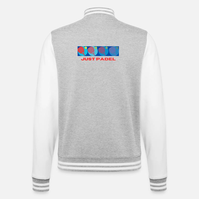 Cache juste Padel - Veste Teddy - gris chiné / blanc