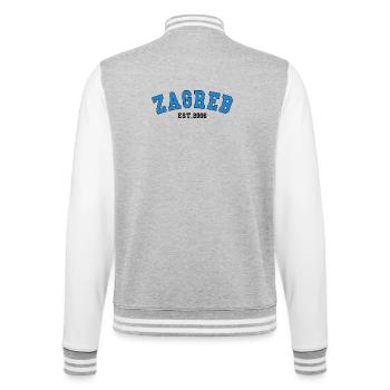 Zagreb Fondée en 2006 - Veste Teddy - gris chiné / blanc - Dos - Marisol (170cm)