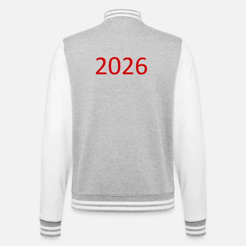 Numéro Rouge 2026 - Veste Teddy - gris chiné / blanc