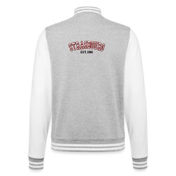 Strasbourg Est. 1966 - College Sweat Jacket - heather grey/white - Back - Marisol (170cm)