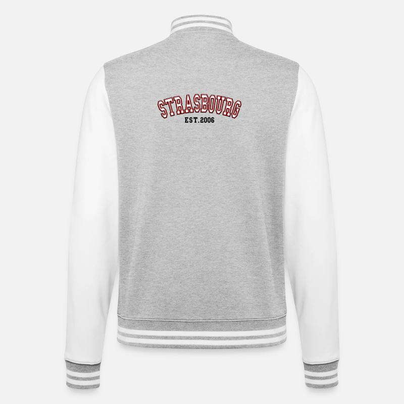 Strasbourg Est. 2006 - College Sweat Jacket - heather grey/white