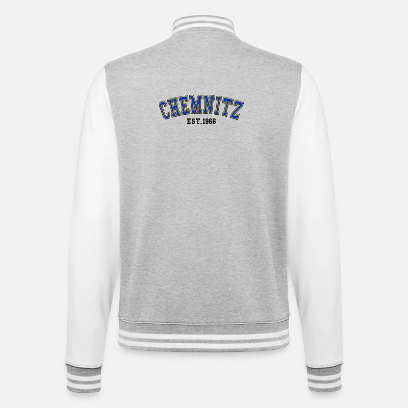 Chemnitz Est. 1966 - College Sweat Jacket - heather grey/white
