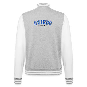 Oviedo Est. 1986 - College Sweat Jacket - heather grey/white - Back - Marisol (170cm)