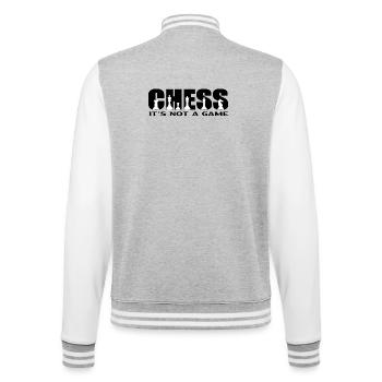Chess - College Sweat Jacket - heather grey/white - Back - Marisol (170cm)