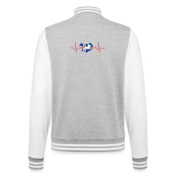 Icelandic horse Icelandic horse ECG icelandic horse - College Sweat Jacket - heather grey/white - Back - Marisol (170cm)